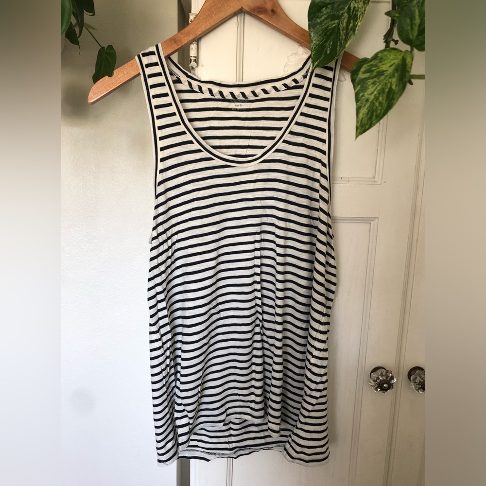 Madewell black stripe tank